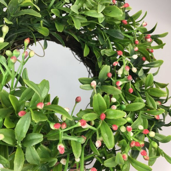 Spring Greenery Home Decor Mini Wreath Table Centerpiece Arrangement - Picture 9 of 13